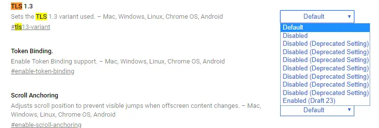 TLS 1.3 v Chromu