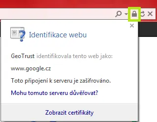 Internet Explorer - zobrazeni detailu certifikatu