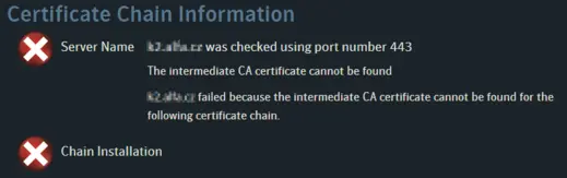 Nekompletni Chain certifikatu