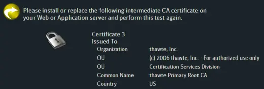 Chybejici Intermediate certifikat overovac nabidne ke stazeni