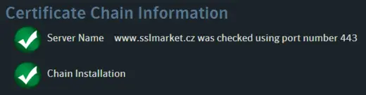Vysledek testu duveryhodneho SSL certifikatu