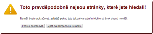 Chyba prohlížeče - certifikát byl vystaven pro jinou doménu