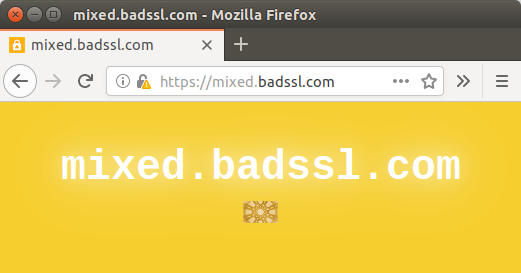 Firefox varuje na smíšený obsah ikonou vedle adresního řádku
