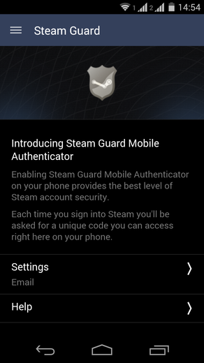Informace Steam Guard